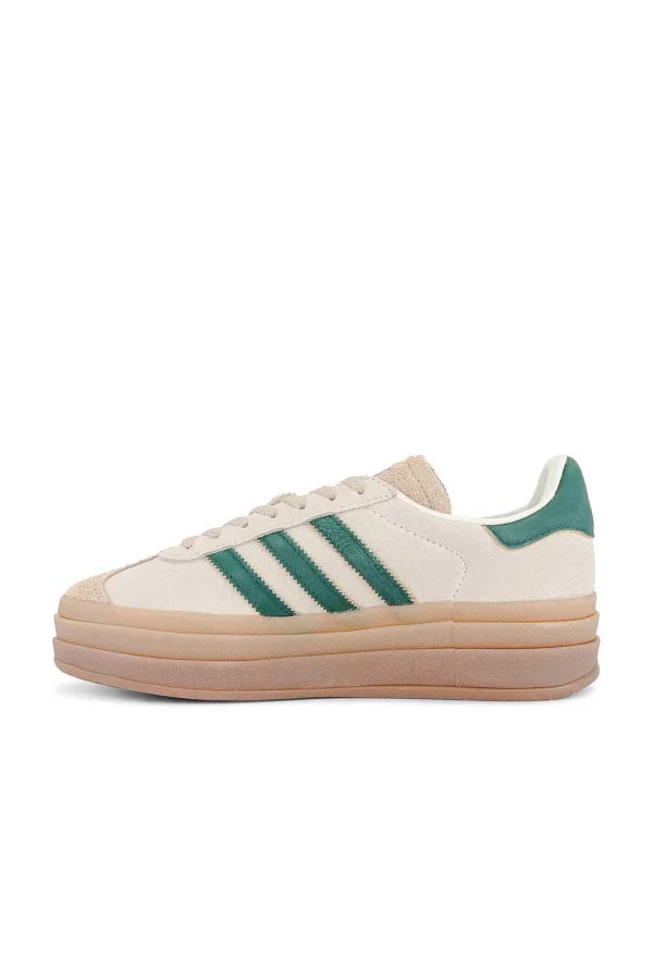 ADIDAS GAZELLE BOLD MAGIC BEIGE COLLEGIATE GREEN - Imagen 2