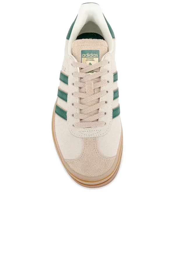 ADIDAS GAZELLE BOLD MAGIC BEIGE COLLEGIATE GREEN - Imagen 3