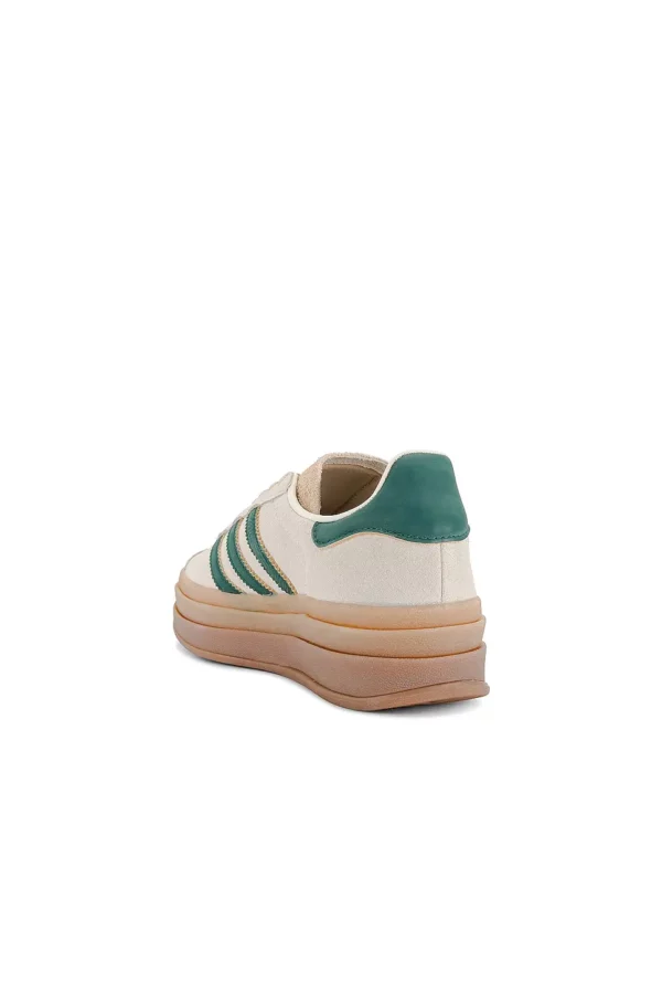 ADIDAS GAZELLE BOLD MAGIC BEIGE COLLEGIATE GREEN - Imagen 4