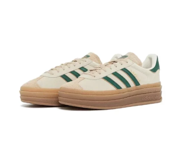 ADIDAS GAZELLE BOLD MAGIC BEIGE COLLEGIATE GREEN - Imagen 8