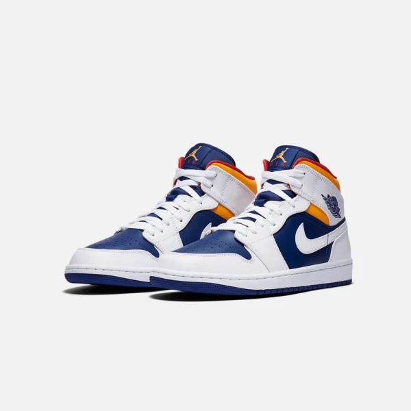 JORDAN 1 MID ROYAL BLUE LASER ORANGE - Imagen 4