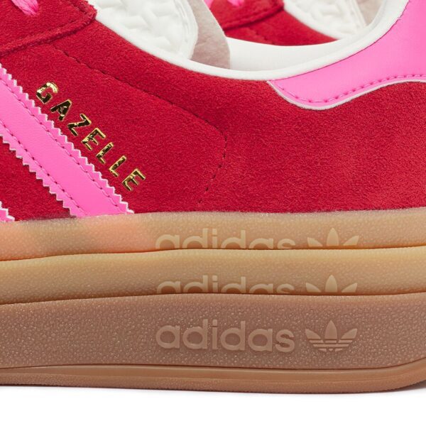 GAZELLE BOLD W TRAINERS COLLEGIATE RED LUCID PINK GUM - Imagen 5