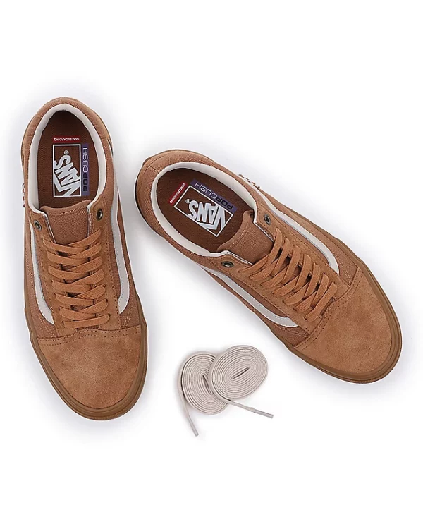 VANS SKATE 'OLD SKOOL' IN LIGHT BROWN/GUM - Imagen 9