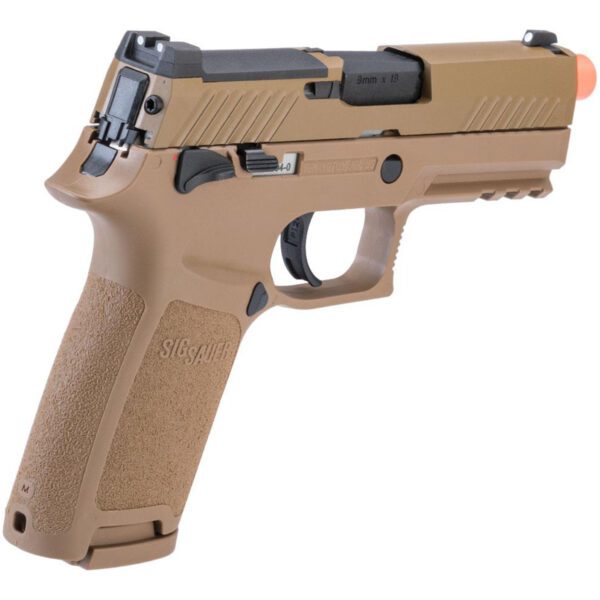 SIG SAUER PROFORCE P320 M18 MHS AIRSOFT BAS BLOWBACK PISTOLA (COLOR TAN) - Imagen 4