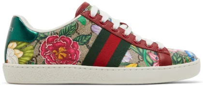 Gucci Wmns Ace GG Supreme Low 'Flora Print - Red'